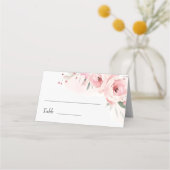 Waterverf Roses Wedding Plaatskaartje (Achterkant)