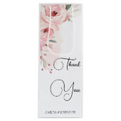 Waterverf Roses Wedding Wijn Cadeautas (Voorkant)