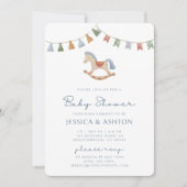 Waterverf Rotspaard, Baby Shower  Kaart (Voorkant)