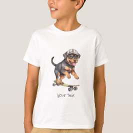 Waterverf Rottweiler Boy T-Shirt