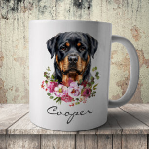 Waterverf Rottweiler Koffiemok