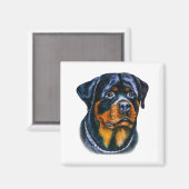 Waterverf Rottweiler Magneet (Voorkant / Achterkant)