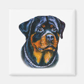 Waterverf Rottweiler Magneet (Voorkant)