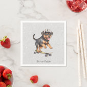 Waterverf Rottweiler Servetten (Insitu)