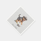 Waterverf Rottweiler Servetten (Hoek)