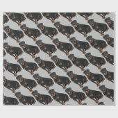 Waterverf Rotweiller Hond Huisdier Animal Fun Art Cadeaupapier (Vlak)