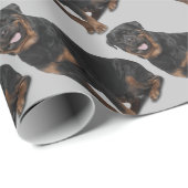 Waterverf Rotweiller Hond Huisdier Animal Fun Art Cadeaupapier (Rol Hoek)