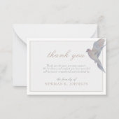 Waterverf Rourning Dove Memorial Dank u Notitiekaartje (Voorkant)