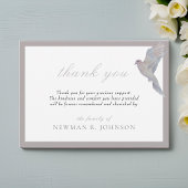 Waterverf Rourning Dove Memorial Dank u Notitiekaartje
