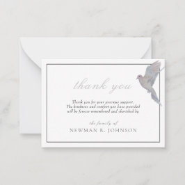 Waterverf Rourning Dove Memorial Dank u Notitiekaartje