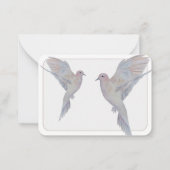 Waterverf Rourning Dove Memorial Dank u Notitiekaartje (Achterkant)