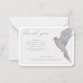 Waterverf Rourning Dove Memorial Dank u Notitiekaartje (Voorkant)