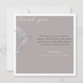 Waterverf rouwende duif begrafenis bedankje bedankkaart (Voorkant)