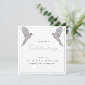 Waterverf Rouwende duif Viering van het leven Foto Kaart (Staand voorkant)