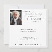 Waterverf Rouwende duif Viering van het leven Foto Kaart (Achterkant)