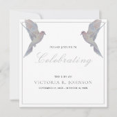 Waterverf Rouwende duif Viering van het leven Foto Kaart (Voorkant)