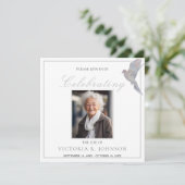 Waterverf Rouwende duif Viering van het leven Foto Kaart (Staand voorkant)