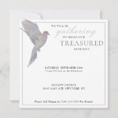 Waterverf Rouwende duif Viering van het leven Foto Kaart (Achterkant)