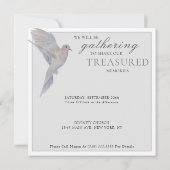 Waterverf Rouwende duif Viering van het leven Foto Kaart (Achterkant)