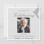 Waterverf Rouwende duif Viering van het leven Foto Kaart (Voorkant)