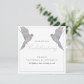 Waterverf Rouwende duif viering van het leven Kaart (Staand voorkant)