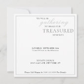 Waterverf Rouwende duif viering van het leven Kaart (Achterkant)