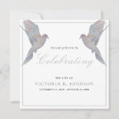 Waterverf Rouwende duif viering van het leven Kaart (Voorkant)