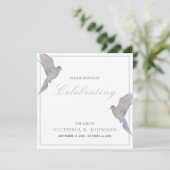 Waterverf Rouwende duif viering van het leven Kaart (Staand voorkant)