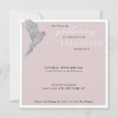 Waterverf Rouwende duif viering van het leven Kaart (Achterkant)