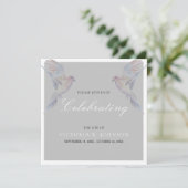 Waterverf Rouwende duif viering van het leven Kaart (Staand voorkant)