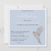 Waterverf Rouwende duif viering van het leven Kaart (Voorkant)