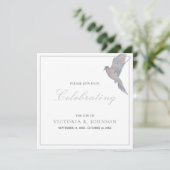 Waterverf Rouwende duif viering van het leven Kaart (Staand voorkant)