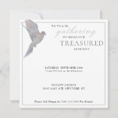 Waterverf Rouwende duif viering van het leven Kaart (Achterkant)