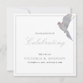 Waterverf Rouwende duif viering van het leven Kaart (Voorkant)