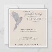 Waterverf Rouwende duif viering van het leven Kaart (Achterkant)