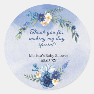 Waterverf Royal Baby Blue Stickers