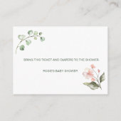 Waterverf roze abrikozen rozen informatiekaartje (Achterkant)