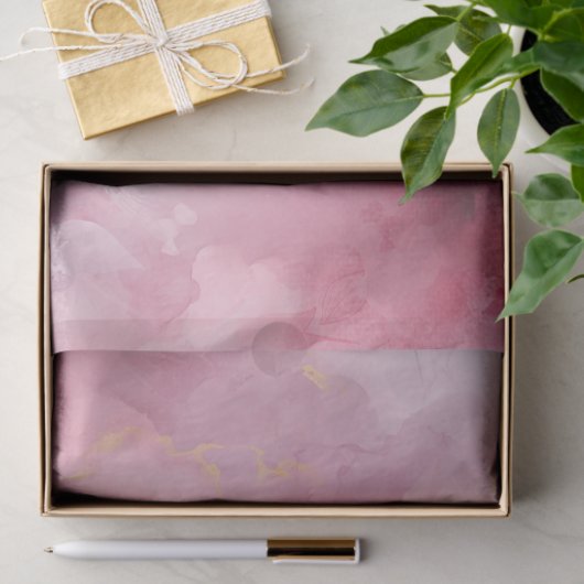 Waterverf Roze Abstract Decoupage Tissue Papier (Geschenk)