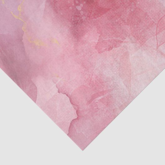 Waterverf Roze Abstract Decoupage Tissue Papier (Detail)
