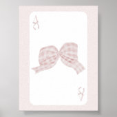 Waterverf roze Ace of Spades kaart boog poster (Voorkant)