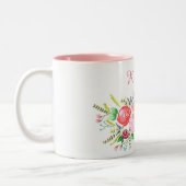 Waterverf Roze adem Tweekleurige Koffiemok (Links)