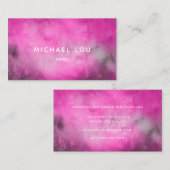 Waterverf Roze artistieke unieke Visitekaartje (Voorkant / Achterkant)