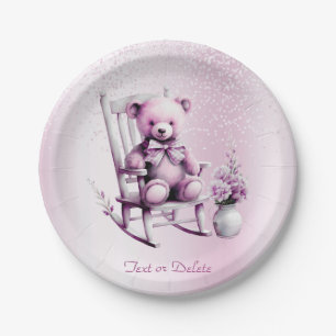Waterverf Roze Baby Beer Papier Bord