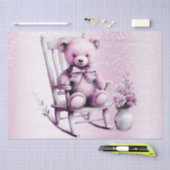 Waterverf Roze Baby Beer tissuepapier (Craft)