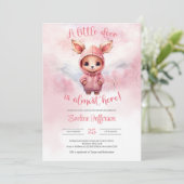 Waterverf roze baby met sweatshirt kaart (Staand voorkant)