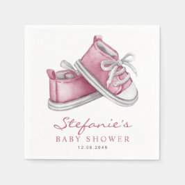 Waterverf roze Baby schoenen Het is een meisje Bab Servet