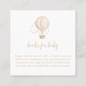Waterverf Roze Baby shower Boeken voor Baby vierka Vierkante Visitekaartje (Voorkant)