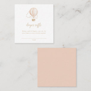 Waterverf Roze Baby shower LuierspoelKaart Vierkante Visitekaartje