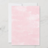 Waterverf Roze Baby shower + pak een boek Kaart (Achterkant)