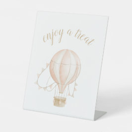 Waterverf Roze Baby shower Tabelteken behandelen Reclamebord Met Voetstuk